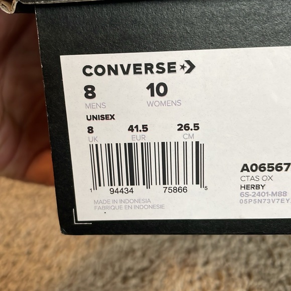 Women’s 10 Converse Herby Green - Picture 7 of 7